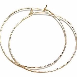 Super Sexy Big Hammered Hoop Earrings in 925 Sterling Silver, Gold, or Rose Gold